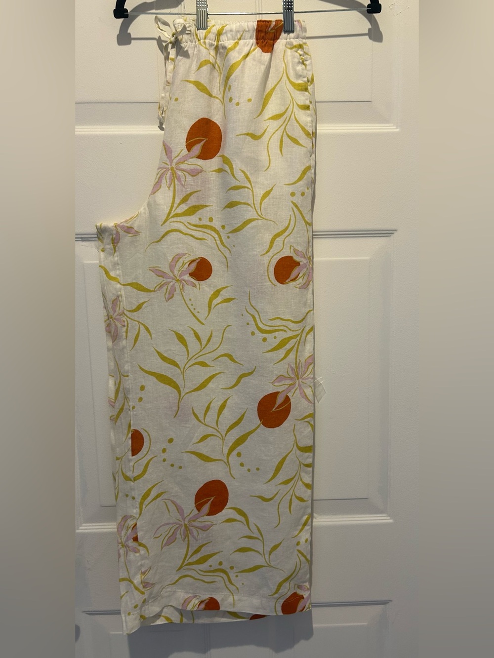 CALYPSO ST. BARTH 100% Linen Wide Leg Floral/Fruit Print Pants Size XL - Picture 10 of 11